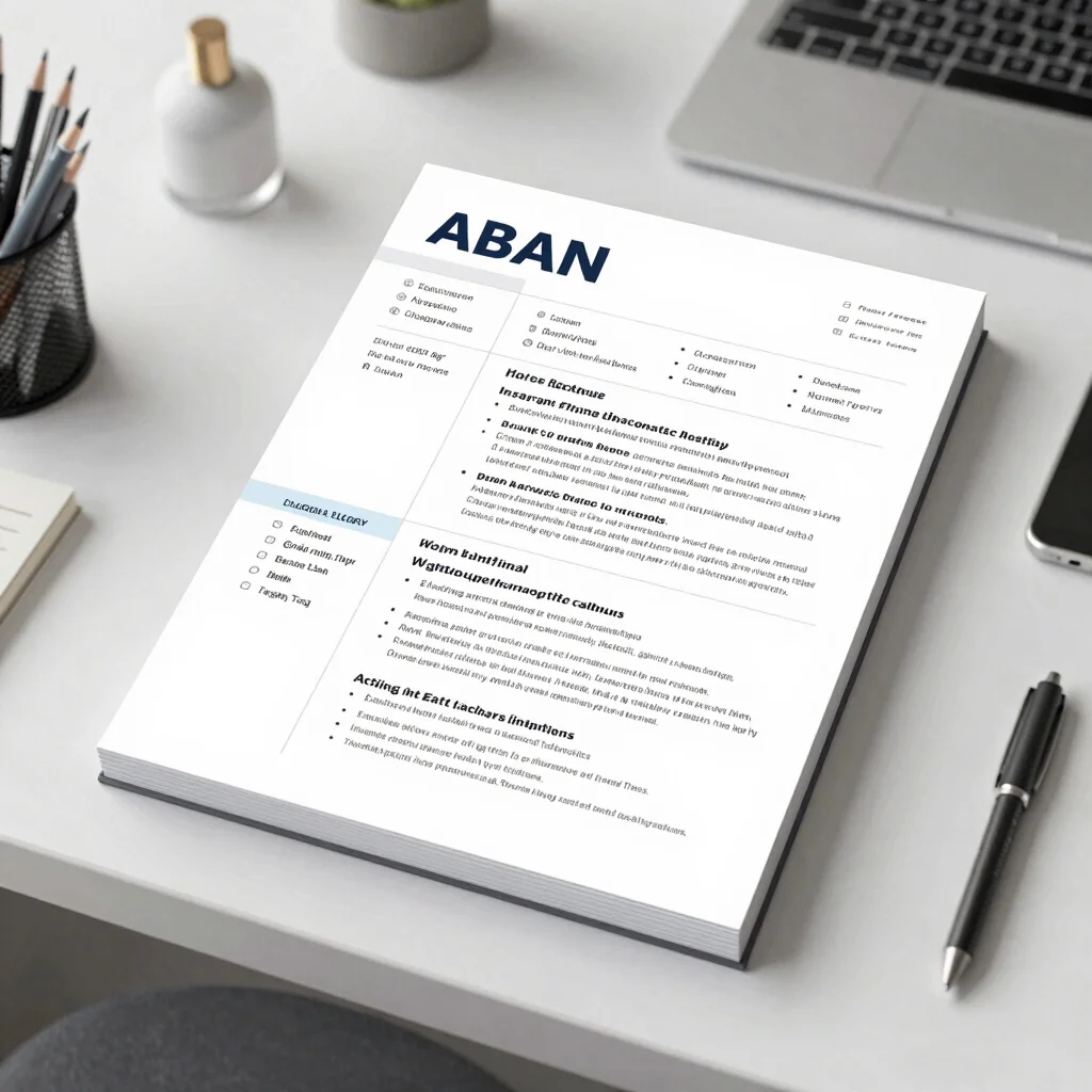 A resume template featuring a chronological work history section